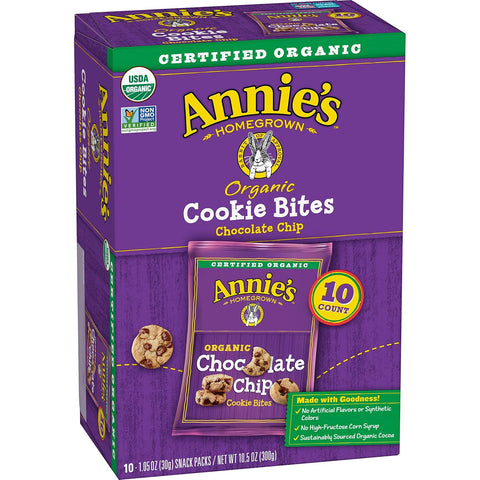 Annie's Homegrown Organic Chocolate Chip Cookie Bites