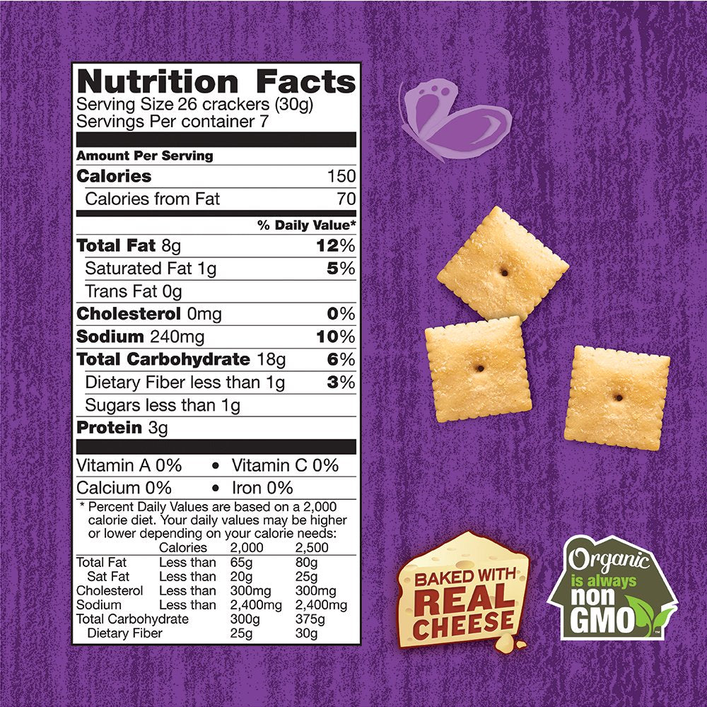 Annie's Homegrown Organic White Cheddar Squares Healthy Snack Solutions