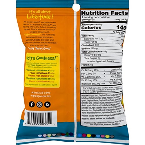 Good Health Veggie Straws Snack Pack 48 Healthy Snack Solutions