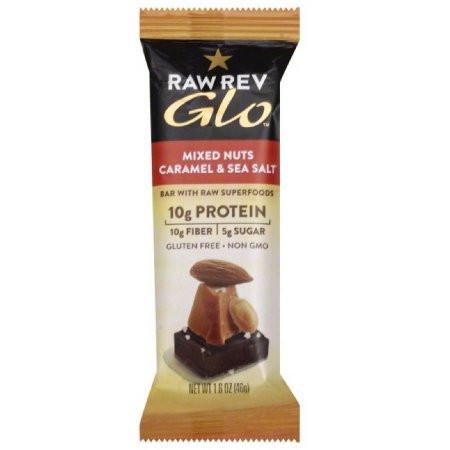 Raw Revolution Glo Mixed Nuts, Caramel & Sea Salt Bar