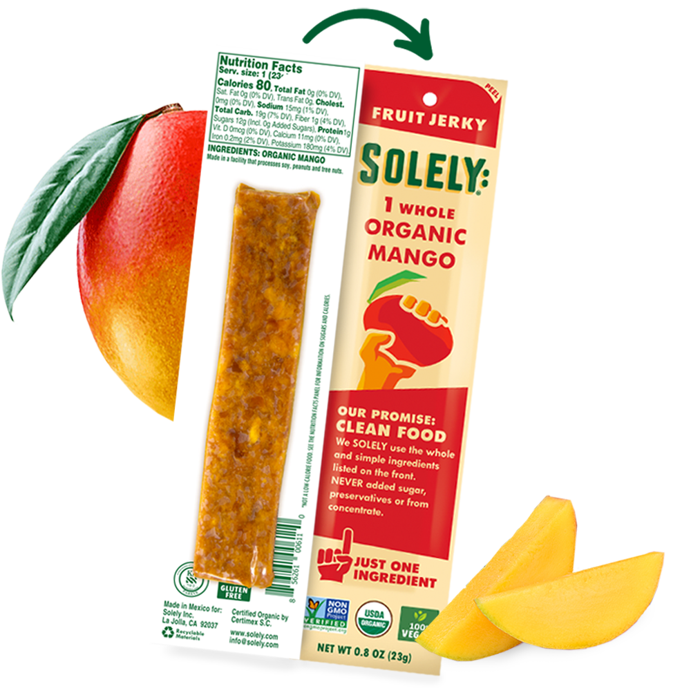 Solely Fruit Jerky Mango Healthy Snack Solutions