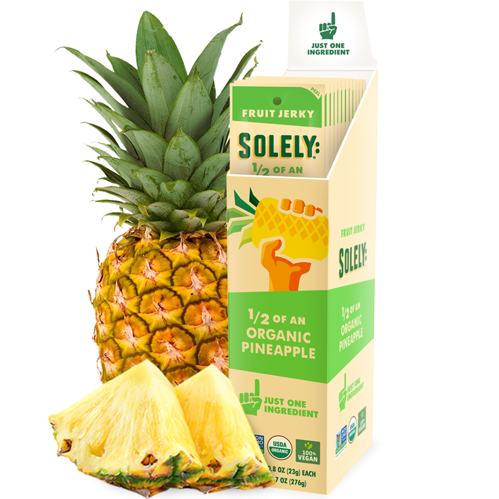 Solely Fruit Jerky Pineapple Healthy Snack Solutions
