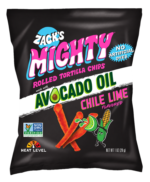 Zack's Mighty Avocado Oil Chile Lime Rolled Tortilla Chips