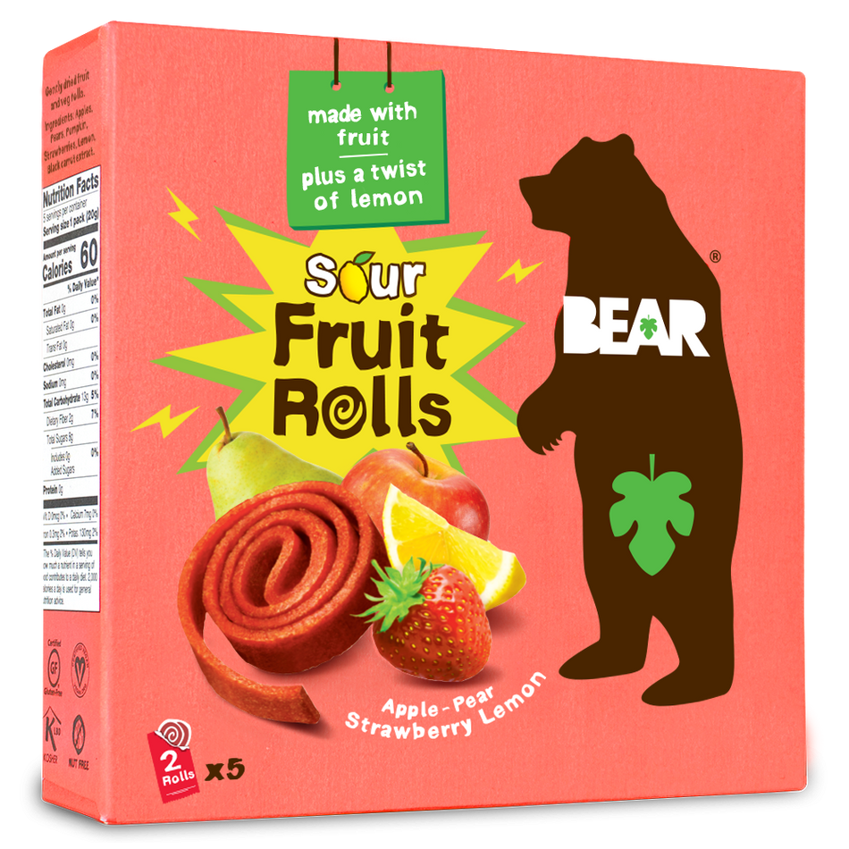 Bear Fruit Rolls - Sour Strawberry