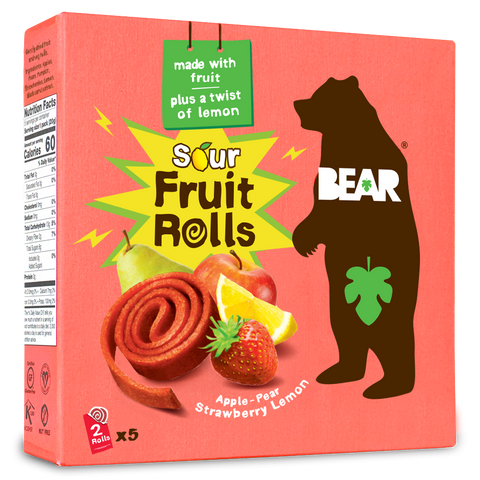 Bear Fruit Rolls - Sour Strawberry