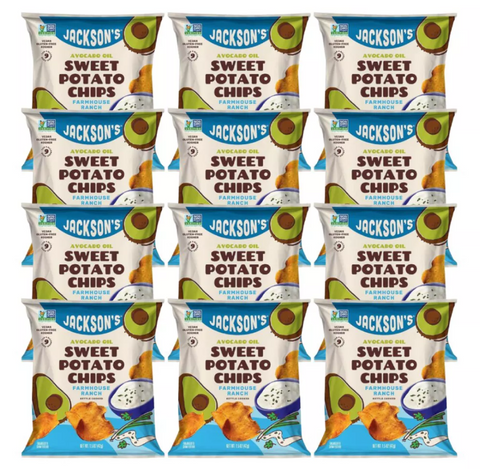 Jackson's Avocado Oil Farmhouse Ranch Sweet Potato Chips - Snack Pack