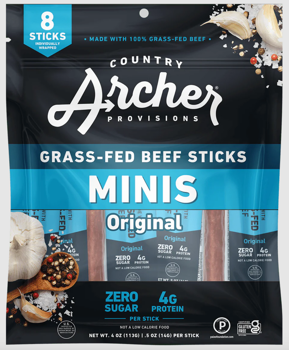 Country Archer Original Beef Mini Meat Sticks - 80 Sticks