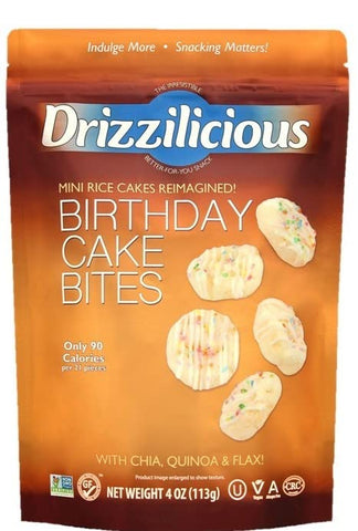 Drizzilicious Birthday Cake Mini Rice Cakes