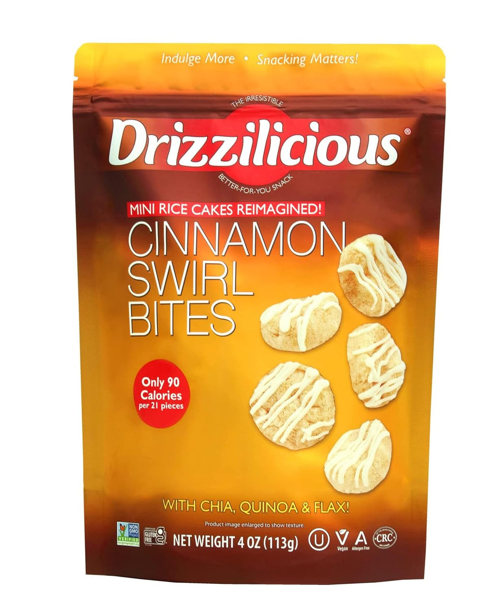 Drizzilicious Cinnamon Swirl Mini Rice Cakes Healthy Snack Solutions