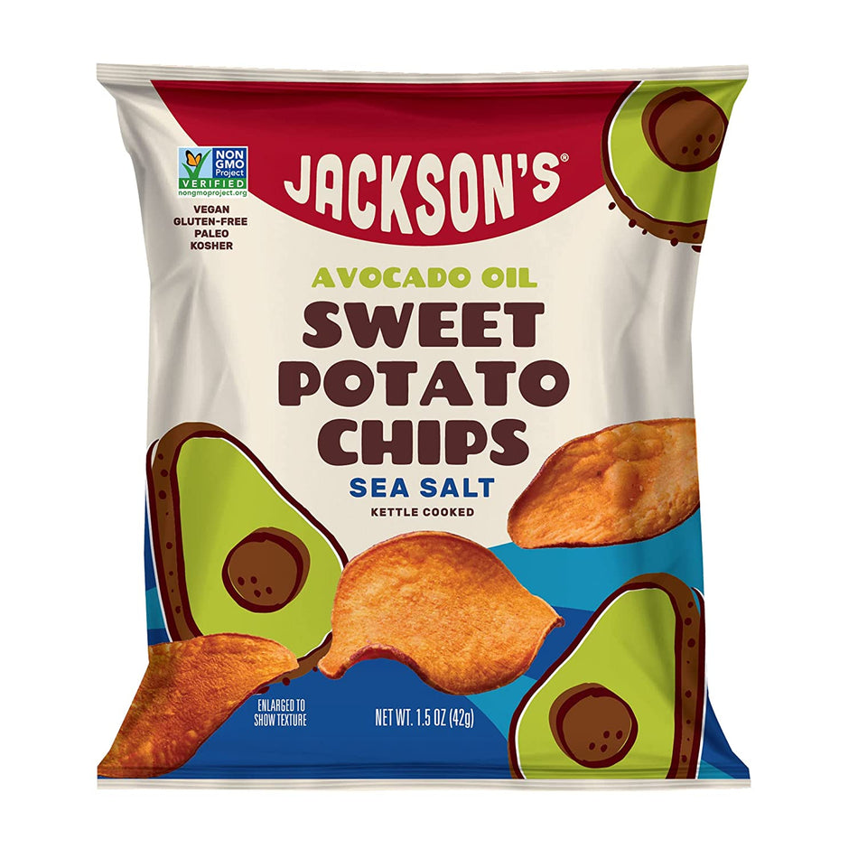 Jackson's Avocado Oil Sweet Potato Chips - Snack Pack