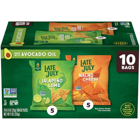 Late July Jalapeño Lime & Nacho Cheese Tortilla Chips Variety Pack