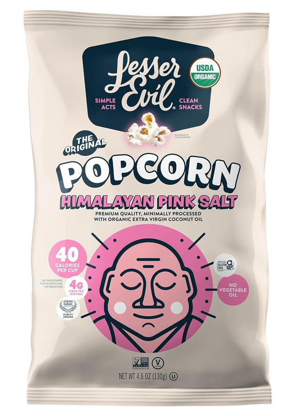 Lesser Evil Himalayan Pink Salt Popcorn