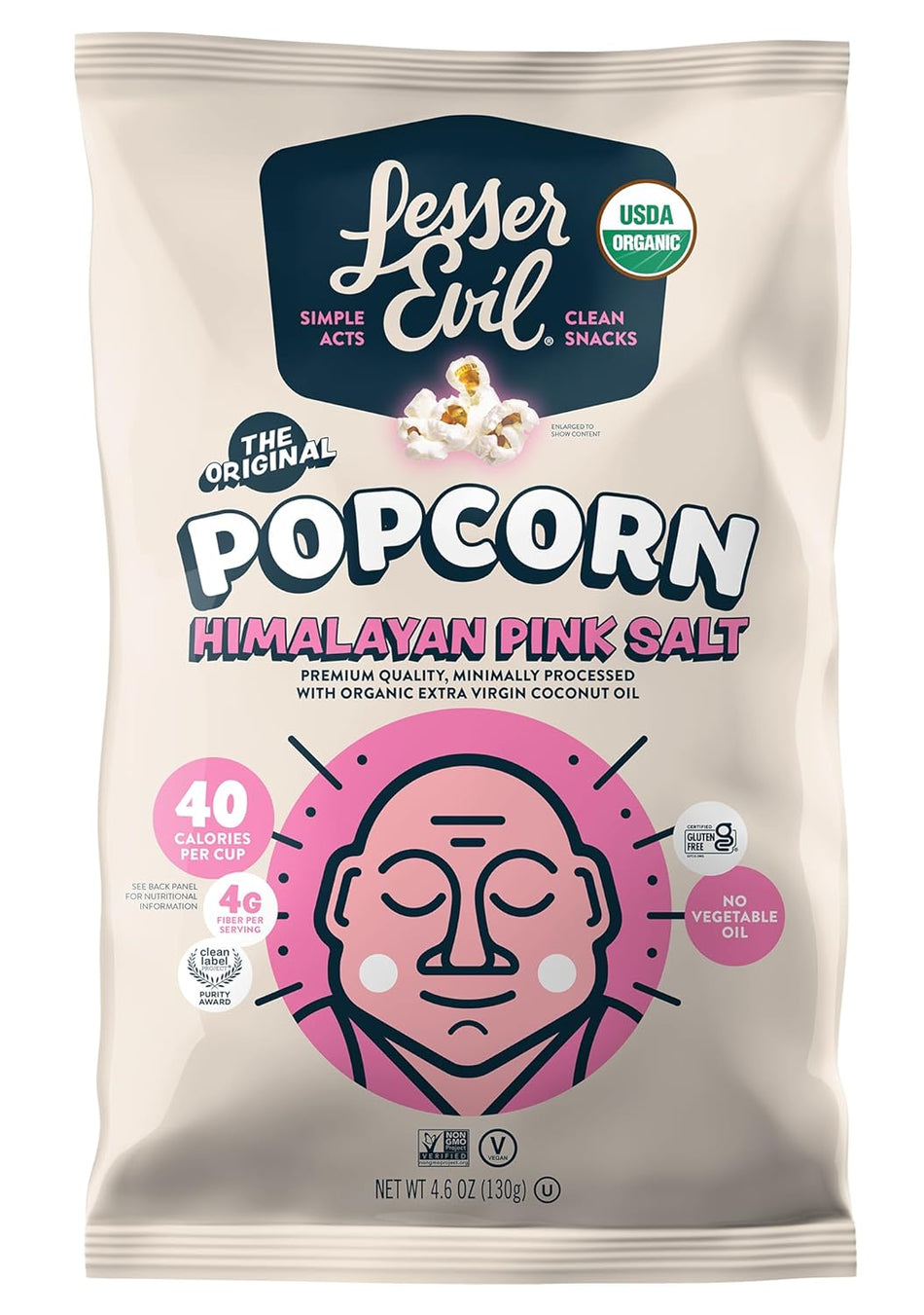 Lesser Evil Himalayan Pink Salt Popcorn – Healthy Snack Solutions