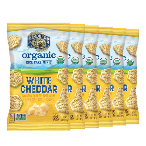 Lundberg Family Farms Organic Rice Cake Minis - White Cheddar