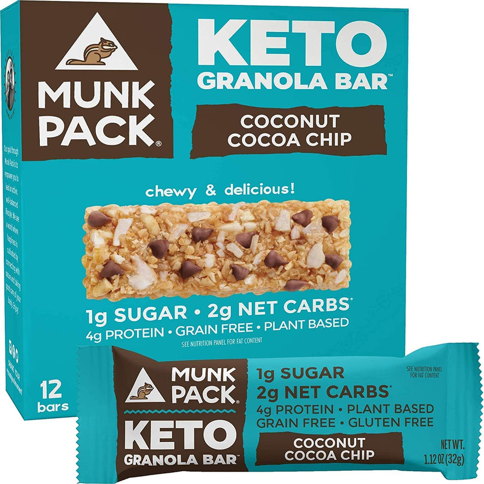 Munk Pack Coconut Cocoa Chip Keto Granola Bars