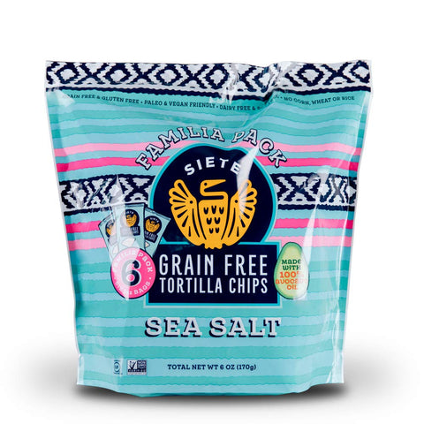 Siete Sea Salt Grain Free Tortilla Chips - Snack Pack