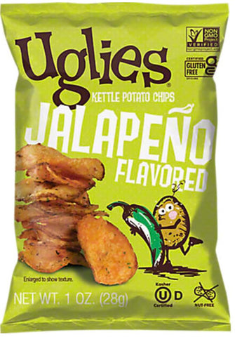 Uglies Jalapeno Kettle Cooked Potato Chips - Snack Pack (32 Count)