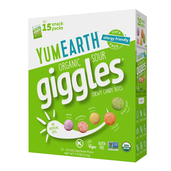 YumEarth Organic Sour Giggles - Snack Pack