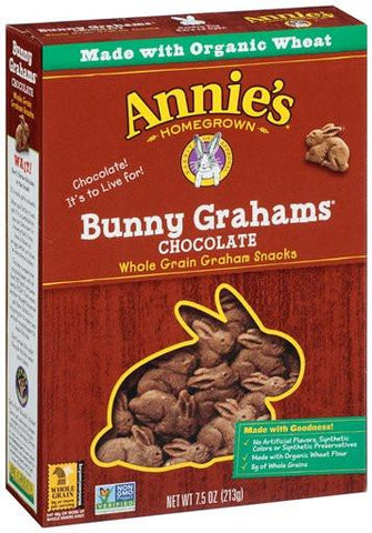 Annie's Homegrown Bunny Grahams Chocolate: 12 boxes