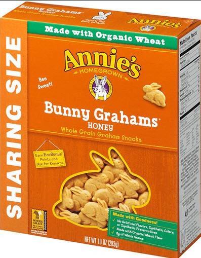 Annie's Homegrown Bunny Grahams Honey: 12 boxes