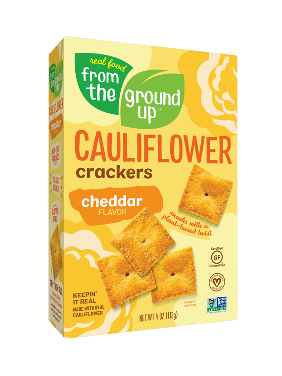From the Ground Up Cheddar Cauliflower Crackers