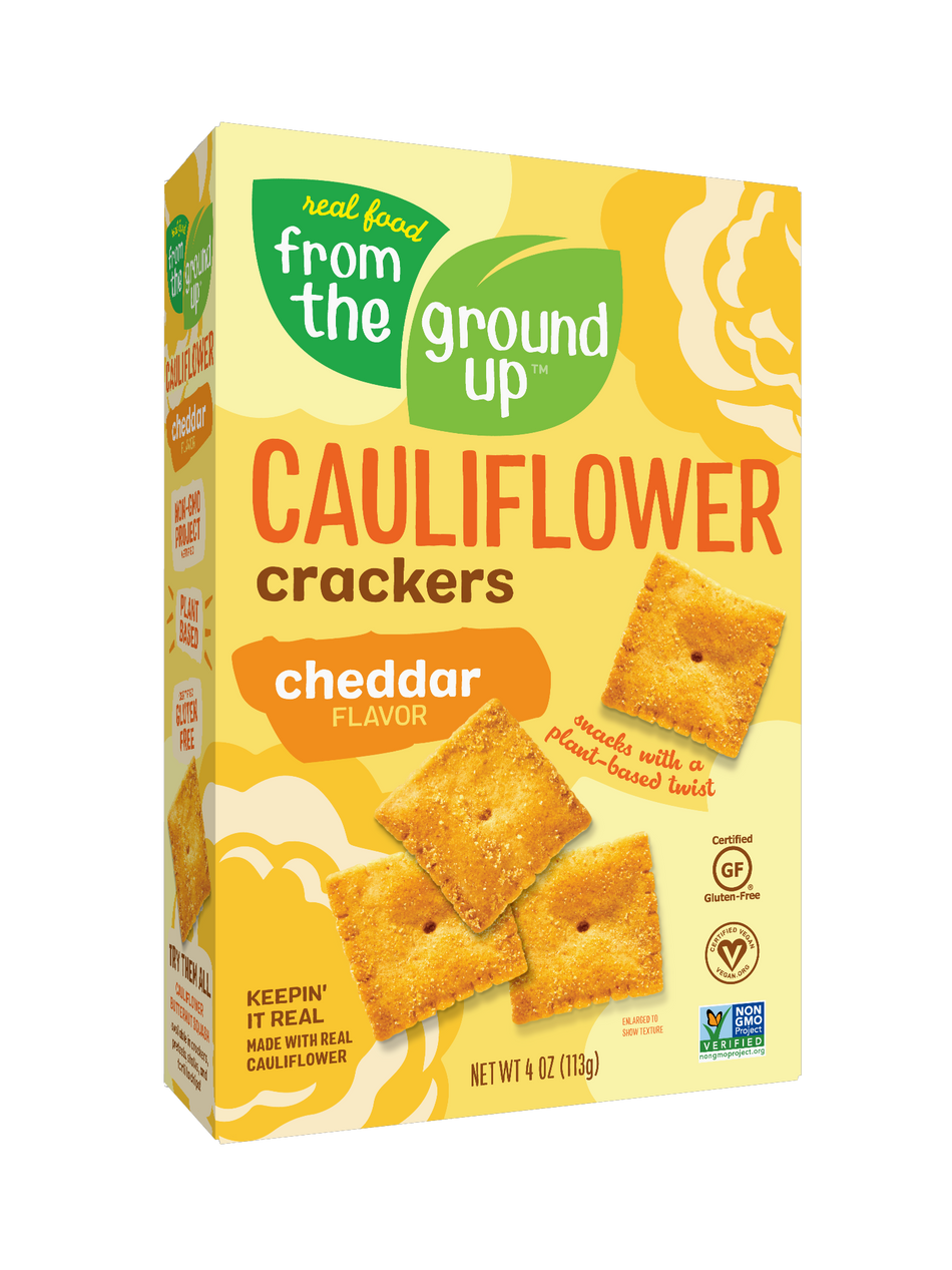 From the Ground Up Cheddar Cauliflower Crackers