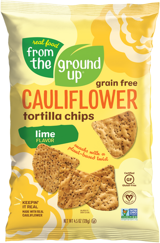 From the Ground Up Lime Cauliflower Tortilla Chips