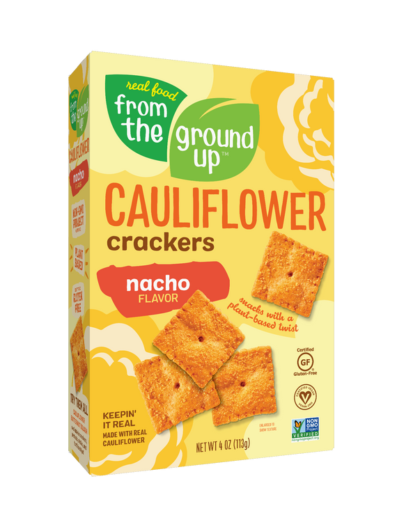 From the Ground Up Nacho Cauliflower Crackers