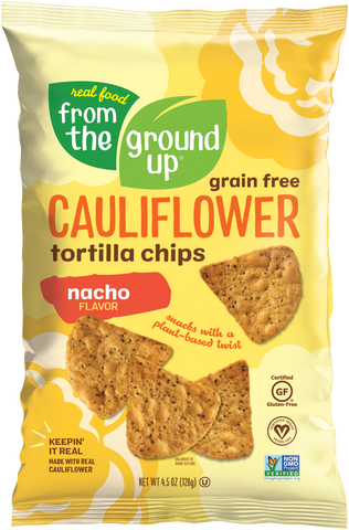 From the Ground Up Nacho Cauliflower Tortilla Chips