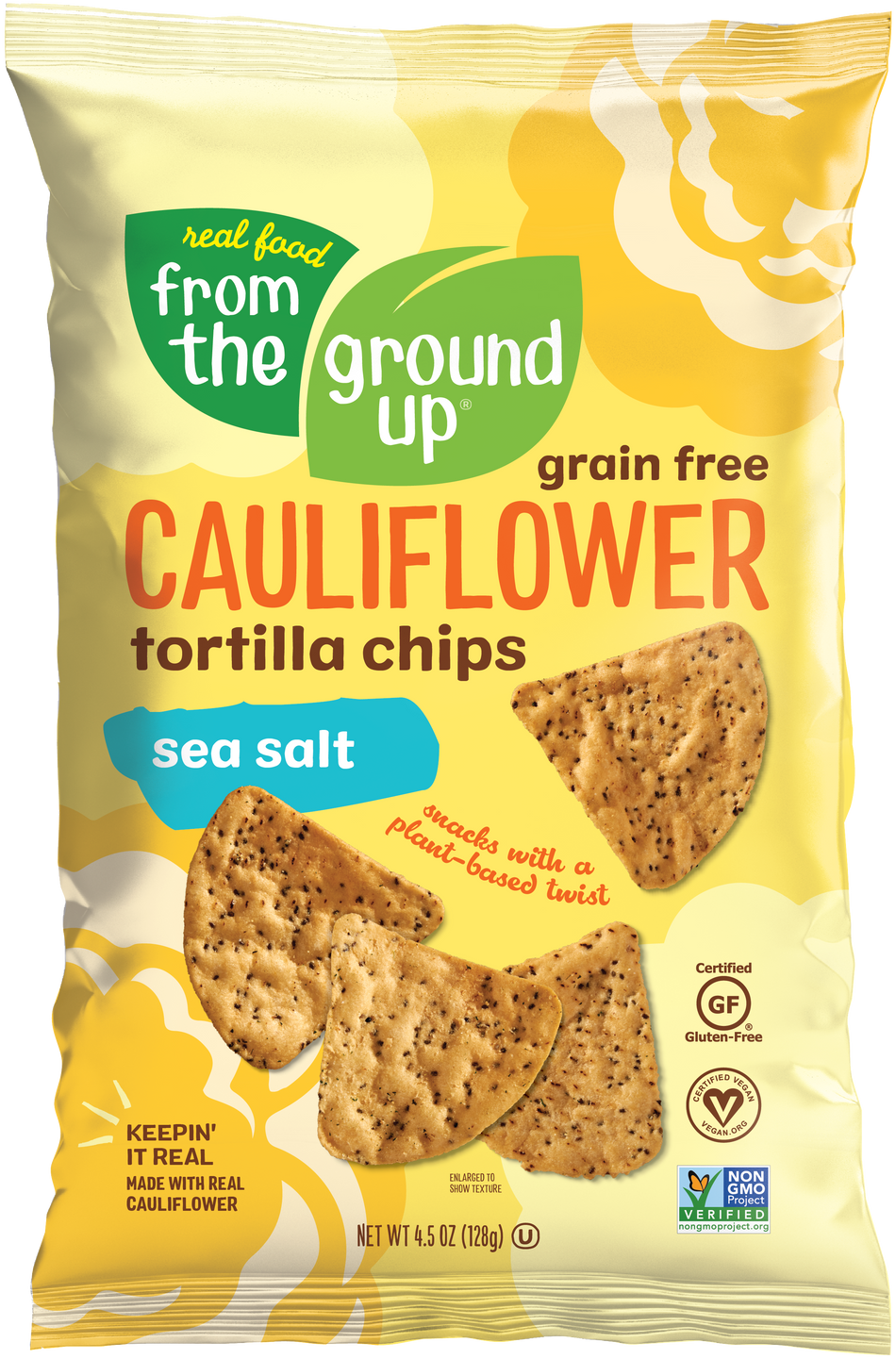 From the Ground Up Sea Salt Cauliflower Tortilla Chips