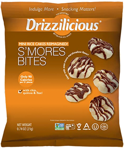 Drizzilicious Mini S'mores Rice Cake Bites - 80 Count