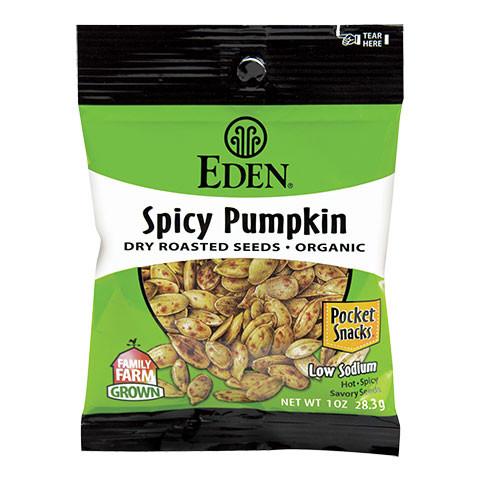 Eden Foods Dry Roasted Spicy Pumpkin Seeds - Snack Pack