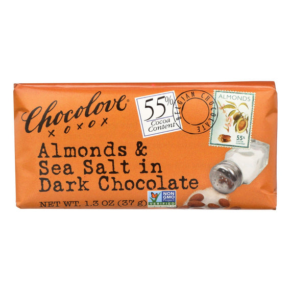 Chocolove xoxox Mini Bars - Almonds & Sea Salt in Dark Chocolate