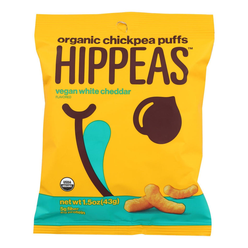 Hippeas Organic Vegan White Cheddar Chickpea Puffs - Snack Pack
