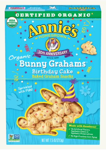 Annie's Homegrown Organic Birthday Cake Bunny Grahams
