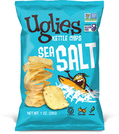Uglies Sea Salt Kettle Cooked Potato Chips - Snack Pack (32 Count)