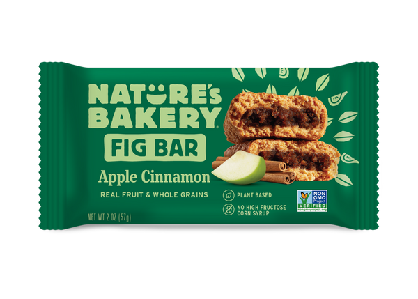 Nature's Bakery Stone Ground Whole Wheat Fig Bar - Apple Cinnamon: 12 bars