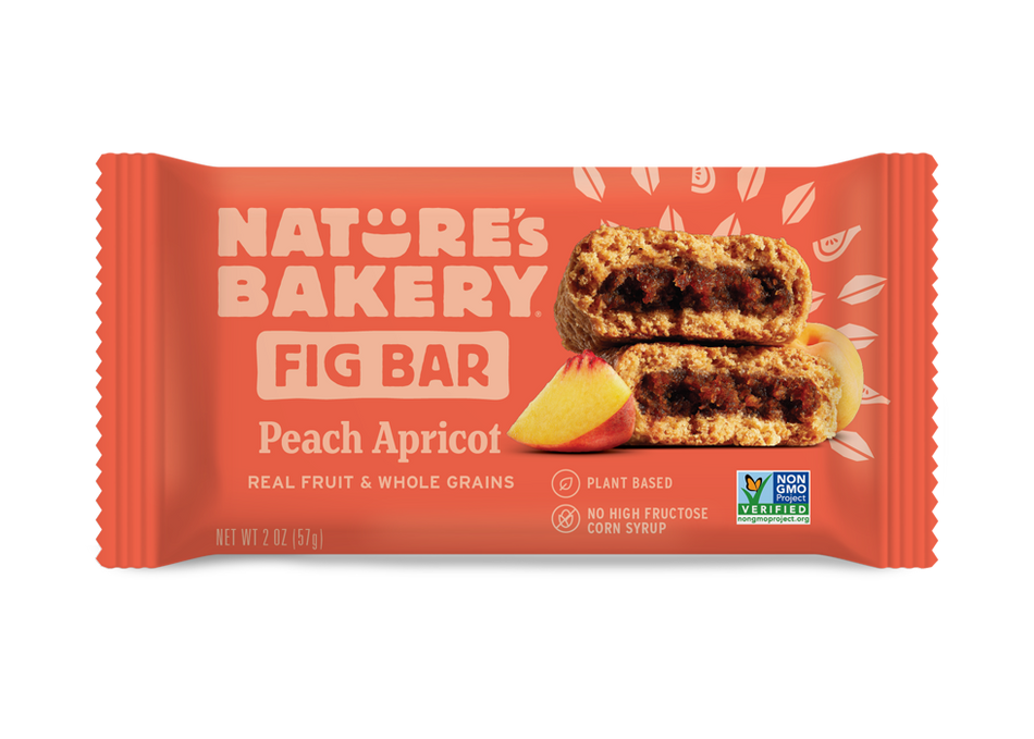 Nature's Bakery Stone Ground Whole Wheat Fig Bar - Peach Apricot: 36 bars
