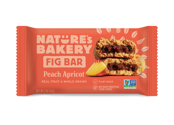 Nature's Bakery Stone Ground Whole Wheat Fig Bar - Peach Apricot: 12 bars