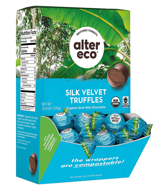 Alter Eco Chocolate Silk Velvet Truffles - 60 count
