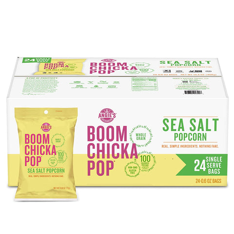 Angie's BOOMCHICKAPOP - Sea Salt Popcorn: 24 pack