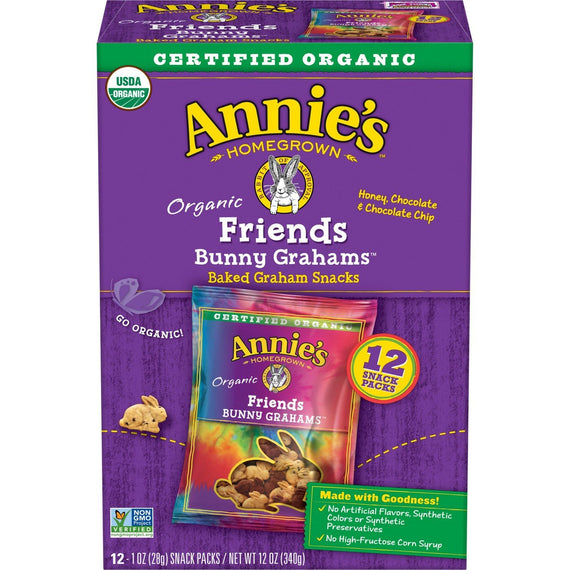 Annie's Homegrown Bunny Graham Friends 1oz - Snack Pack 48 count
