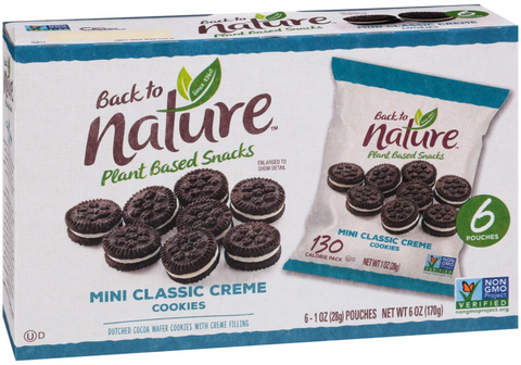 Back to Nature Mini Classic Creme Cookies - 24 Count