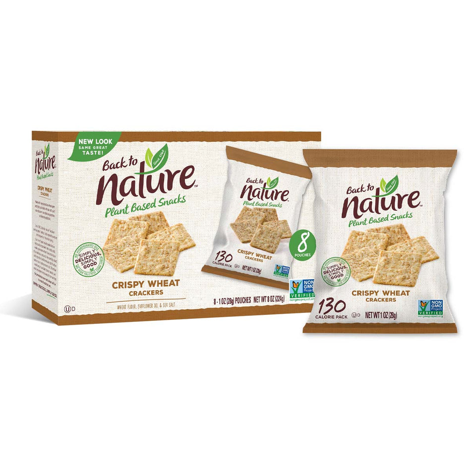 Back To Nature Grab & Go Crispy Wheat Crackers - 32 Count