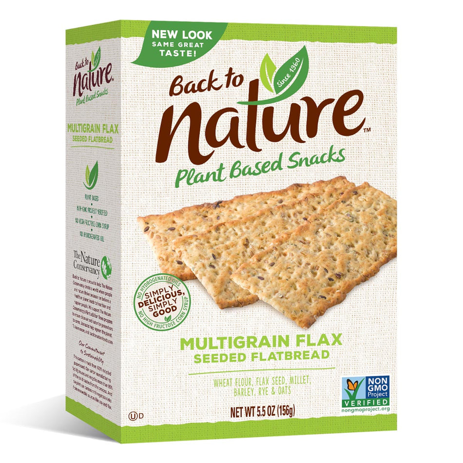 Back To Nature Multigrain Flax Seeded Flatbread Crackers