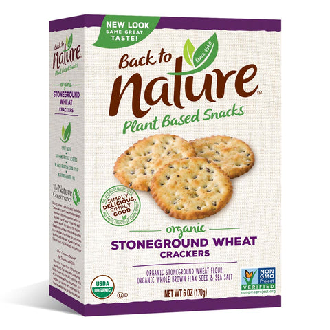 Back To Nature Organic Stoneground Wheat Crackers