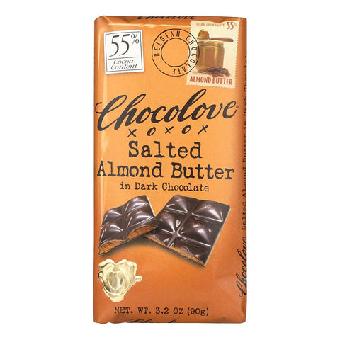 Chocolove xoxox - Dark Chocolate Almond Butter Filled Chocolate Bar