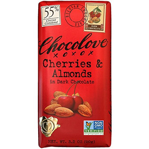 Chocolove xoxox - Dark Chocolate, Cherries & Almonds Chocolate Bar