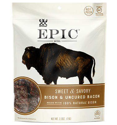Epic Jerky Bites - Sweet & Savory Bison and Uncured Bacon