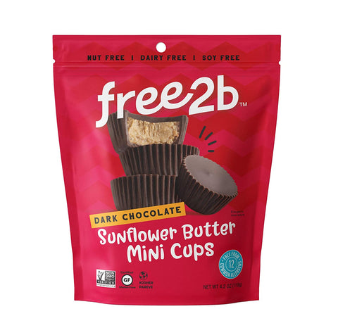 Free 2 B Dark Chocolate Sunflower Butter Mini Cups